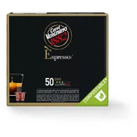 Caffè Vergnano 1882 Èspresso Nespresso kompatible kompostierbare Kaffeekapseln, Oro - Packung enthält 50 Kapseln