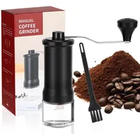 Manuelle Kaffeemühle, Handbetriebene Kaffeemühle Mit Hochpräzisem Keramik-kegelmahlwerk, Inklusive Auffangbehälter Und Reinigungsbürste, Für French Press Und Mokkakanne.