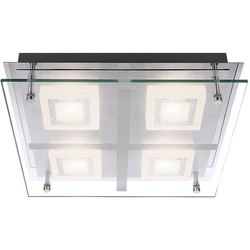 LED Decken Leuchte Glas Würfel Chrom Strahler Wohn Zimmer Beleuchtung Flur Lampe Globo 49206-4