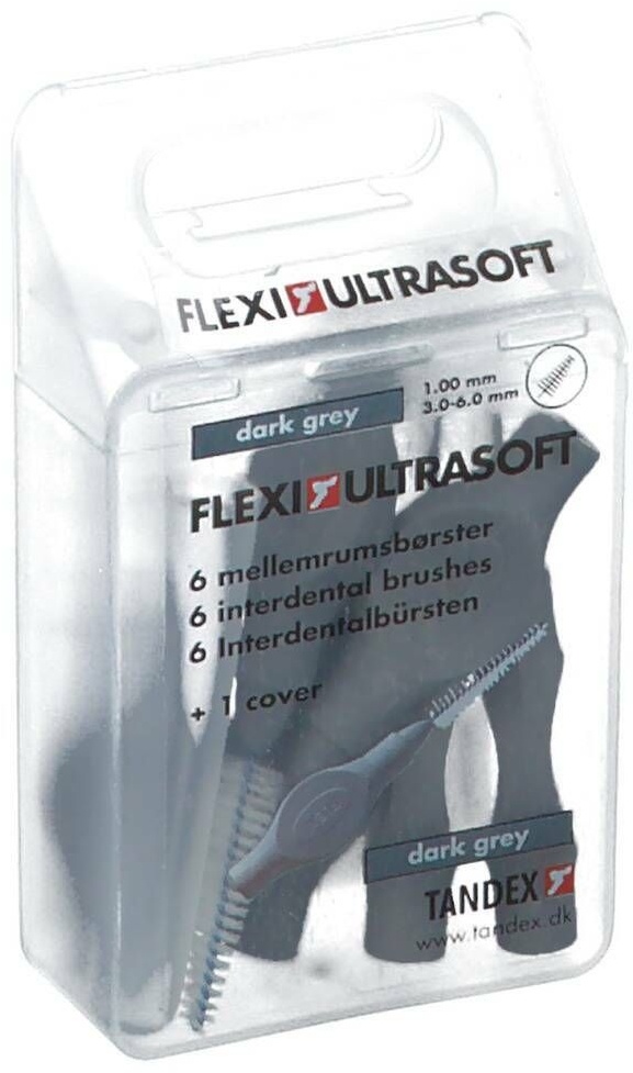Flexi Interdental Brush Ultras Dark Grey TP 6 pc(s) brosse(s) à dents