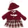 MINILAND BABY Miniland Set Puppenkleidung 40cm, Kleid, Strickjacke und Mütze