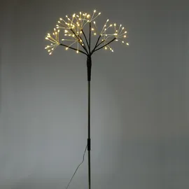 MARELIDA LED Gartenstecker Feuerwerk Firework Fernb. Leuchtstäbe 8er Set schwarz