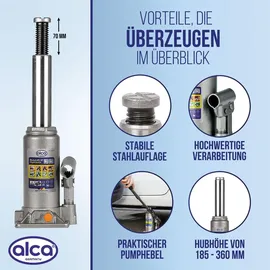 Alca Wagenheber Stahl 185-355 mm grau