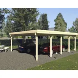 Palmako Karl Doppel-Carport 600 x 762 cm naturbelassen