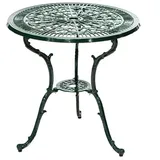 Gartentisch Gartenmöbel Alu Metall Alutisch LUGANO 70cm rund grün, wetterfest