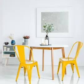 HJH Office Bistrostuhl VANTAGGIO COMFORT Metall ohne Armlehnen