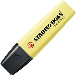 Textmarker - STABILO BOSS ORIGINAL Pastel - Einzelstift - pudriges Gelb