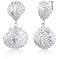 Elli Ohrhänger Herz-Muschel Sommer Strand 925 Silber Damen 
