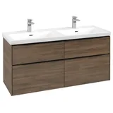 Villeroy & Boch Waschtischunterschrank 127,2 x 56,6 x 47,8 cm Volcano black/Arizona oak
