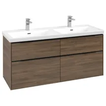 Villeroy & Boch Waschtischunterschrank 127,2 x 56,6 x 47,8 cm Volcano black/Arizona oak