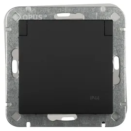 Opus Schuko-Steckdose IP44 Anthrazit-Seidenglanz 1 St.