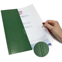Deckblätter A4 Halb Folie - Halb Karton grün