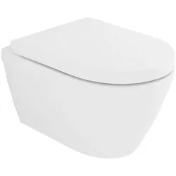 Alpenberger Toilette Spülrandlos mit Nanobeschichtung & WC-Sitz Soft Close- Hygienisch & Edel
