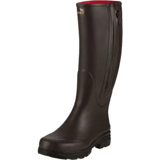 Parforce Essential Gummistiefel mit Reißverschluss und Neoprenfutter Gummistiefel Herausnehmbare Innensohle, Stoßdämpfend, Wärmeisolation braun 37 EU