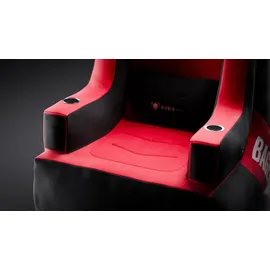 Diablo Chairs Diablo Gaming Sessel Gamer Stuhl Aufblasbar, Belastbar bis 120 kg, Schwarz-Rot + Luftpumpe - Schwarz