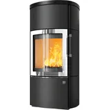 Kaminofen HARK 44-5.2 GT FlameKat 8 kW - Ofenkacheln: Opak-Schwarz - Korpus: graphit/verchromt