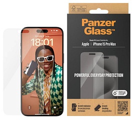 PanzerGlassTM Classic Fit Display-Schutzglas für Apple iPhone 15 Pro Max
