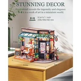 ROBOTIME DIY - Holz Bastelset - Miniaturhaus - Bistro