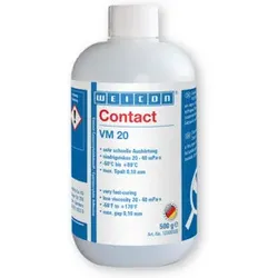 WEICON VM 20 Cyanacrylat-Klebstoff, niedrigviskoser Sekundenkleber für Metall, 0,5 kg
