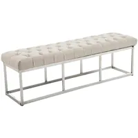 CLP Sitzbank Amun Stoff Edelstahl creme/150 cm