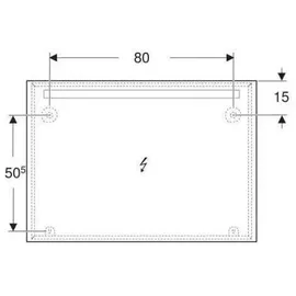 Geberit Option Basic Beleuchtung oben, 100x70cm