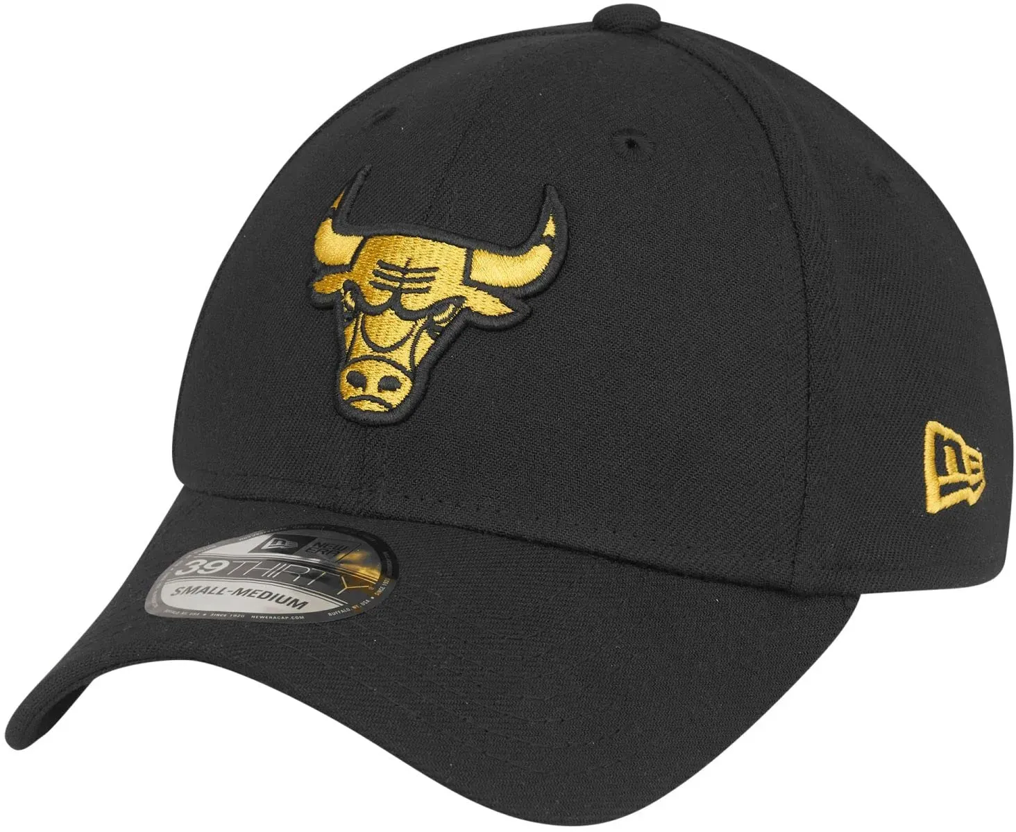 New Era 39Thirty Stretch Cap - Chicago Bulls schwarz - M/L