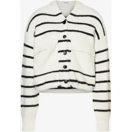 More & More Streifen-Cardigan mit Kapuze Schwarz 38