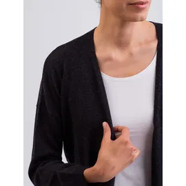 CASH-MERE.CH Strickjacke in Grau-Dunkelgrau-Dunkles Anthrazit L