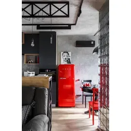 Smeg FAB28RRD6 Retro-Kühlschrank (270 l, 1530 mm hoch, Rot)