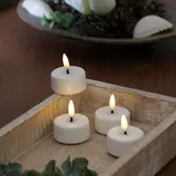 Deluxe Homeart LED Mini Teelichter Mia 3,5 cm 4 St. weiß