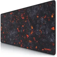 Titanwolf Gaming Mauspad XXL, glattes Stoffgewebe, Speed Mousepad 900 x 400mm große Fläche, Lavamotiv