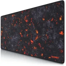 Titanwolf Gaming Mauspad XXL, glattes Stoffgewebe, Speed Mousepad 900 x 400mm große Fläche, Lavamotiv