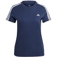 Adidas Damen Essentials Slim 3-Stripes Tee, Legend Ink/White, L