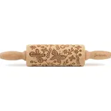 Folkroll Teigroller 3D-Motiv-Teigrolle Buchenholz,