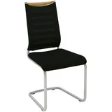 Venjakob Schwingstuhl, Schwarz, Eiche, Edelstahl, Holz, Textil, Eiche, Streifen, Rundrohr, C-Form, 47x99x59 cm, Goldenes M, Made in Germany, Dgm, DGM-Emissionslabel, Lederauswahl, Stoffauswahl, Typenauswahl, Gestellauswahl, Esszimmer, Stühle, Esszimmerstühle, Schwingstühle