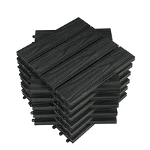 Woltu WPC Terra-Fliesen Anthrazit 30 x 30 cm 22 St.