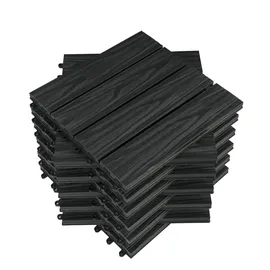 Woltu WPC Terra-Fliesen Anthrazit 30 x 30 cm 22 St.