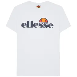 ellesse Herren T-Shirt SL PRADO TEE - Kurzarm, Crewneck, Rundhals, Logo-Print Weiß S