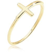 Elli PREMIUM Ring Damen Kreuz Trend Blogger 375 Gelbgold