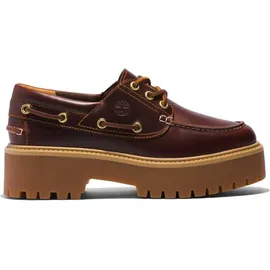 Timberland Stone Street 3 Eye Bootsschuhe - Rootbeer weit