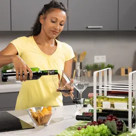 Relaxdays Weinregal 9 Flaschen 27,5 x 30 x 20 cm Weiß