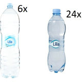 TESTPAKET Lilia Acqua Minerale Naturale Natürliches Mineralwasser 6x2Lt 24x0,5Lt