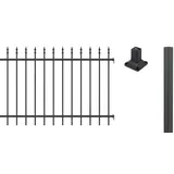 GAH Alberts Alberts Komplettset Zaun Chaussee 10 m 120 cm matt schwarz zA