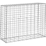Hillvert Gabione Gabionenzaun Drahtkorb 2er-Set 0 x 32 x 83 cm