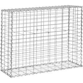 Hillvert Gabione Gabionenzaun Drahtkorb 2er-Set 0 x 32 x 83 cm