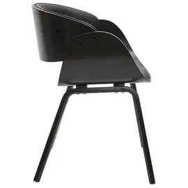 miliboo Design-Stuhl in Schwarz BENT