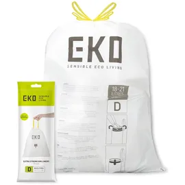 Eko Müllbeutel Größe D (18L- 21L), extra starke Müllsäcke mit Zugband für EKO Abfallbehälter