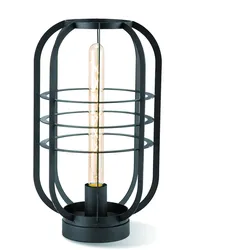Tischlampe / Bodenlampe für LED Filament Stableuchte - schwarz - E27 - 40cm