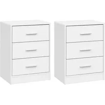 Woltu Nachttisch, Weiß,