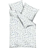KAEPPEL Leaf Allover Floral Blau 155 x 220 cm + 80 x 80 cm